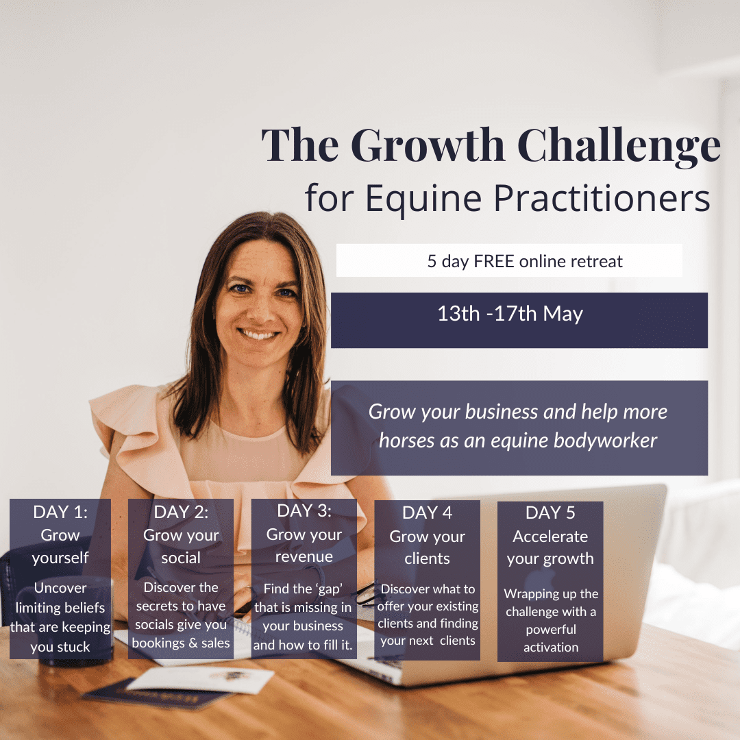FREE Growth Challenge for Equine Bodyworkers